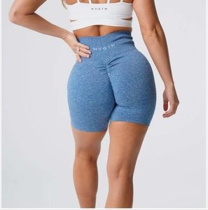 NVGTN Sky Blue Scrunch Shorts Size Medium